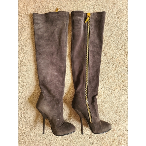 ❤️ Giuseppe Zanotti Vera OTK flan suede boots 37.5 - Picture 3 of 9